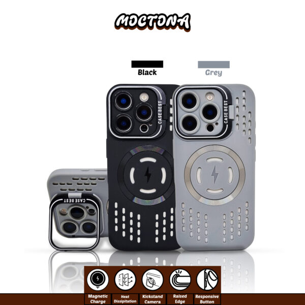 Anti-heat Dissipation Protective iPhone Case with Camera Guard Magnetic Wireless Charging Support