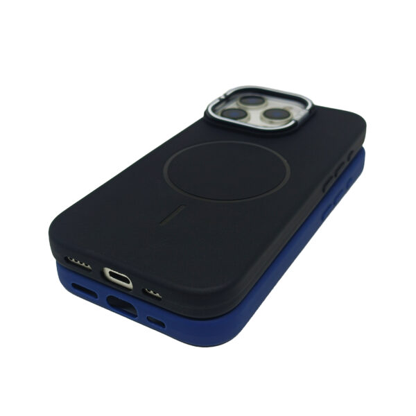 Elegant Matte iPhone Case with Kickstand Frame Camera Guard Magnetic Wireless Charging Support