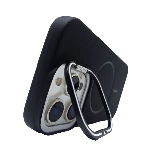 Elegant Matte iPhone Case with Kickstand Frame Camera Guard Magnetic Wireless Charging Support