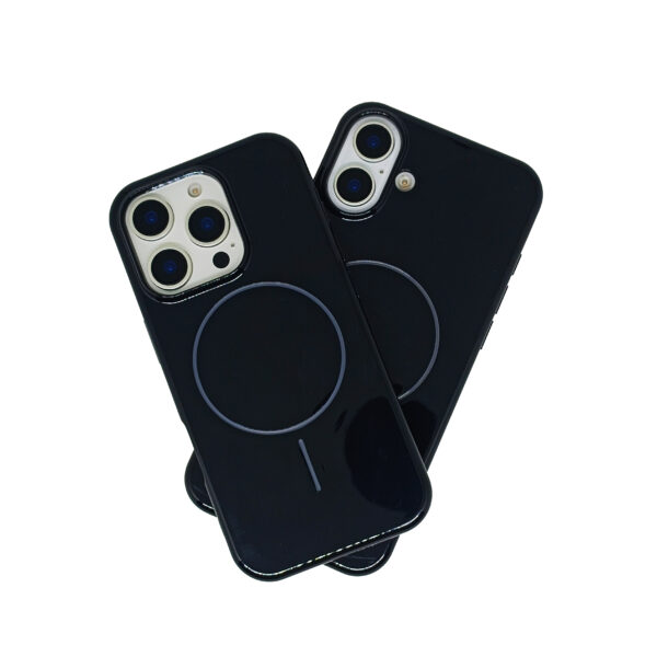 Glossy Protective iPhone Case with Magnetic Wireless Charging Support