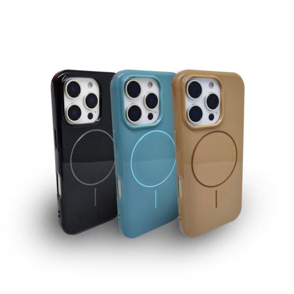 SBR-000003 Glossy Protective iPhone Case with Magnetic Wireless Charging Support