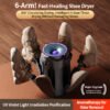 AA-EN-000001-1 Portable 6-Arm Shoe Dryer with UV Light, 360° Hot Air Circulation, Fast PTC Heating, Foldable Boot Dryer with Timer and Odor Removal
