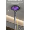 AA-EN-000002-3 Smart Electric Mosquito Swatter with 90° Rotating Head & Extendable Handle, Type-C Rechargeable Bug Zapper, Wall-Mount Mosquito Trap Lamp with Safety Mesh & Auto-Discharge