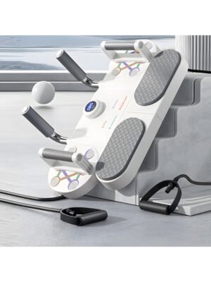 AA-FS-000001-1 4-in-1 Foldable Push Up Board with Resistance Bands & Digital Counter | Portable Home Gym Fitness Equipment for Chest, Shoulders, Back, Arms & Core Workout