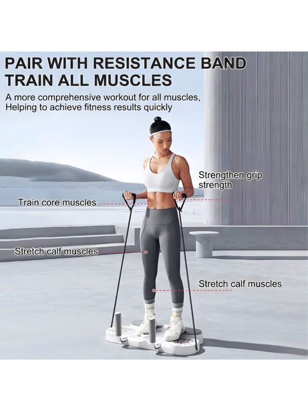 AA-FS-000001-3 4-in-1 Foldable Push Up Board with Resistance Bands & Digital Counter | Portable Home Gym Fitness Equipment for Chest, Shoulders, Back, Arms & Core Workout