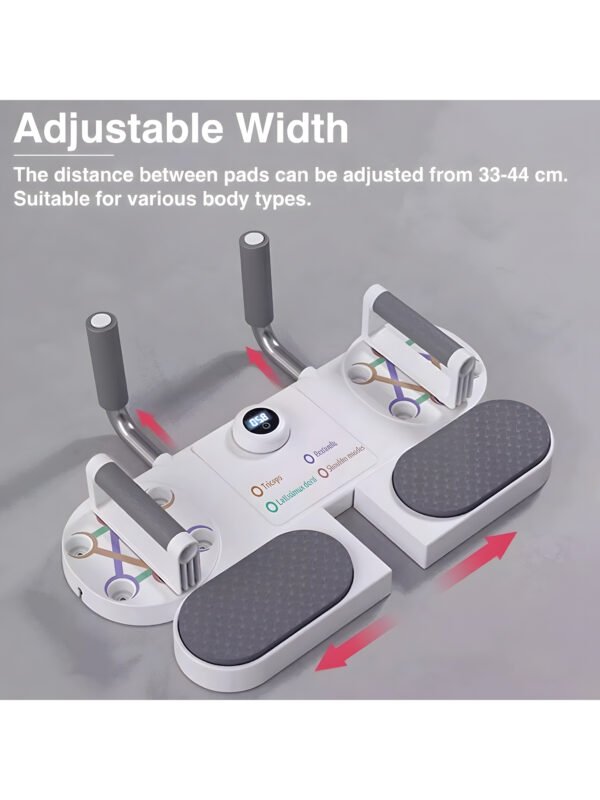 AA-FS-000001-7 4-in-1 Foldable Push Up Board with Resistance Bands & Digital Counter | Portable Home Gym Fitness Equipment for Chest, Shoulders, Back, Arms & Core Workout