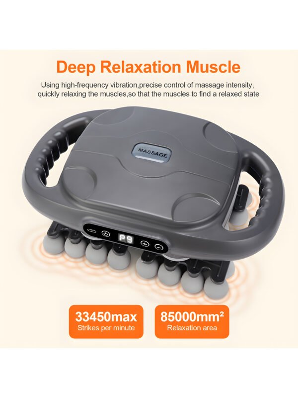 AA-FS-000002-5 42-Head Electric Body Massager with Red Light Therapy, 9-Speed High-Frequency Deep Tissue Muscle Massager for Back, Neck, Shoulders, Waist, Legs & Feet