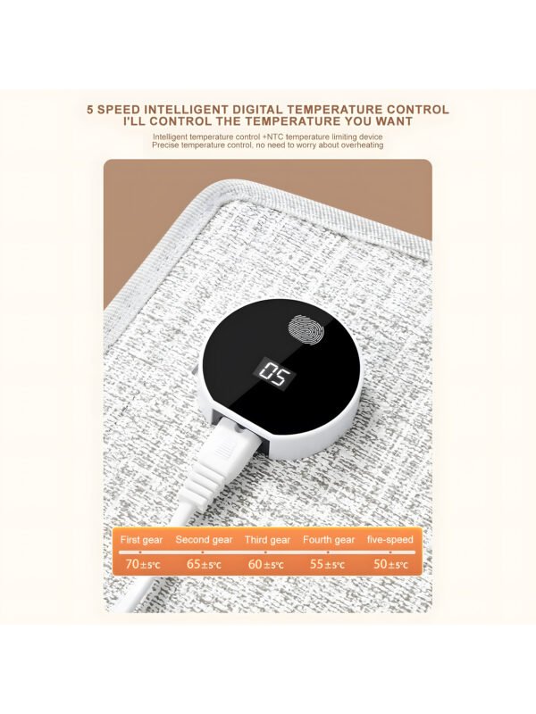 AA-HM-000001-6 Smart Foldable Under-Desk Leg Warmer Pro - Fast Heating Electric Foot Warmer Blanket with Touch Display