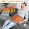 AA-HM-000002-2 Electric Heating Pad for Back Pain & Cramps Relief, Ultra Soft Plush Heating Mat with 9 Adjustable Temperature Levels, 4 Auto-Off Timers, Machine Washable