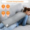 AA-HM-000002-3 Electric Heating Pad for Back Pain & Cramps Relief, Ultra Soft Plush Heating Mat with 9 Adjustable Temperature Levels, 4 Auto-Off Timers, Machine Washable
