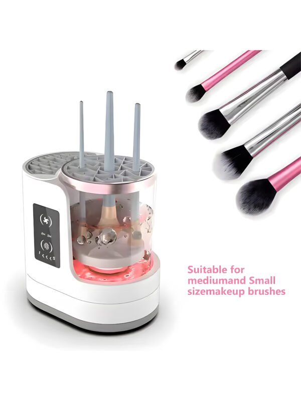 3-in-1 Electric Makeup Brush Cleaner and Dryer Machine with Air Dryer, USB Rechargeable Automatic Cosmetic Brush Washing