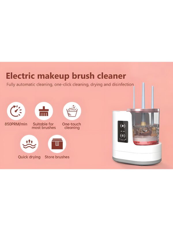 3-in-1 Electric Makeup Brush Cleaner and Dryer Machine with Air Dryer, USB Rechargeable Automatic Cosmetic Brush Washing