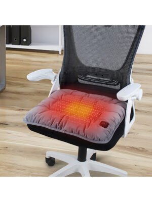USB Heated Seat Cushion, 45cm Portable Electric Heating Pad with 3 Temp Levels & Non-Slip Base for Office, Car & Pets