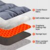 AA-HM-000004-3 USB Heated Seat Cushion, 45cm Portable Electric Heating Pad with 3 Temp Levels & Non-Slip Base for Office, Car & Pets