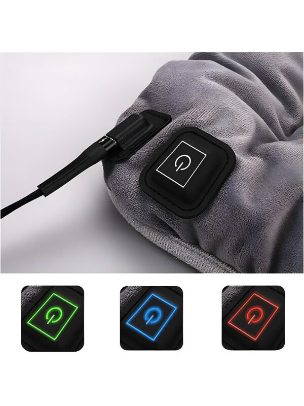 AA-HM-000004-4 USB Heated Seat Cushion, 45cm Portable Electric Heating Pad with 3 Temp Levels & Non-Slip Base for Office, Car & Pets