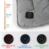 AA-HM-000004-5 USB Heated Seat Cushion, 45cm Portable Electric Heating Pad with 3 Temp Levels & Non-Slip Base for Office, Car & Pets