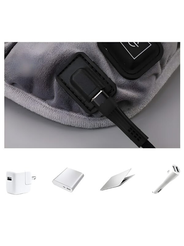 AA-HM-000004-6 USB Heated Seat Cushion, 45cm Portable Electric Heating Pad with 3 Temp Levels & Non-Slip Base for Office, Car & Pets