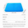 Double Thick Gel Seat Cushion, Breathable Honeycomb Pressure Relief Cushion for Office Chair, Car & Wheelchair with Non-Slip Cover