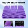 Double Thick Gel Seat Cushion, Breathable Honeycomb Pressure Relief Cushion for Office Chair, Car & Wheelchair with Non-Slip Cover