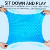 Double Thick Gel Seat Cushion, Breathable Honeycomb Pressure Relief Cushion for Office Chair, Car & Wheelchair with Non-Slip Cover