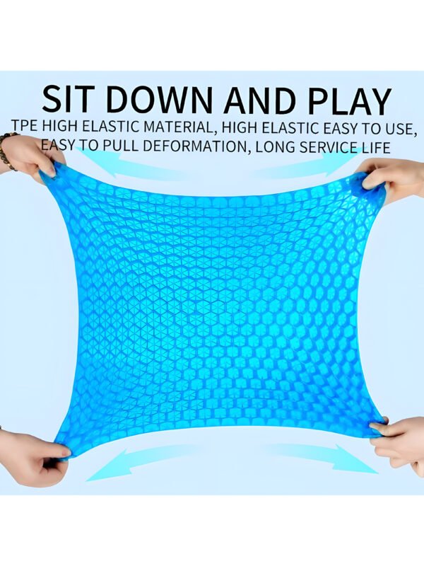 Double Thick Gel Seat Cushion, Breathable Honeycomb Pressure Relief Cushion for Office Chair, Car & Wheelchair with Non-Slip Cover