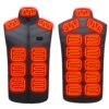 21-Zone USB Electric Heated Vest for Men & Women – Lightweight Winter Heating Jacket with 3 Heat Levels, Fast Heating, Graphene Thermal Vest for Outdoor Sports & Work