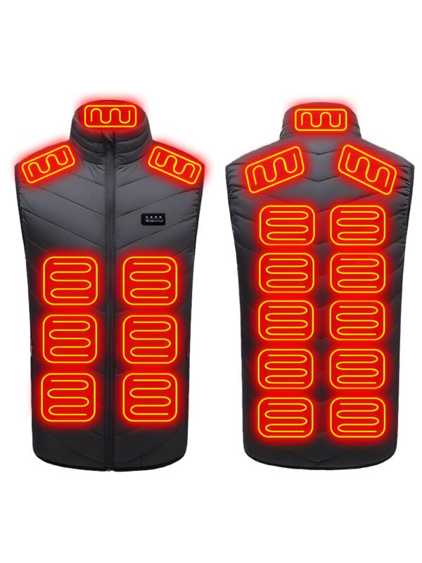 21-Zone USB Electric Heated Vest for Men & Women – Lightweight Winter Heating Jacket with 3 Heat Levels, Fast Heating, Graphene Thermal Vest for Outdoor Sports & Work