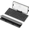 Ultra-Slim Foldable Bluetooth Keyboard with Built-in Phone & Tablet Stand – Multi-Device Wireless Pocket Keyboard for iOS, Android & Windows