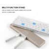 Ultra-Slim Foldable Bluetooth Keyboard with Built-in Phone & Tablet Stand – Multi-Device Wireless Pocket Keyboard for iOS, Android & Windows