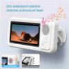 Waterproof Shower Phone Holder with Built-in Bluetooth Speaker, 360° Rotation Anti-Fog Wall Mount Phone Case