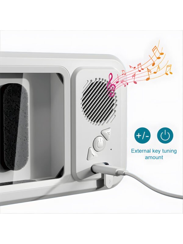 Waterproof Shower Phone Holder with Built-in Bluetooth Speaker, 360° Rotation Anti-Fog Wall Mount Phone Case