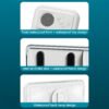 Waterproof Shower Phone Holder with Built-in Bluetooth Speaker, 360° Rotation Anti-Fog Wall Mount Phone Case