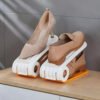 (5 PCS) Adjustable Shoe Organizer, Double Deck Shoe Stacker Space Saver, Non-Slip Shoe Holder for Closet Storage & Organization