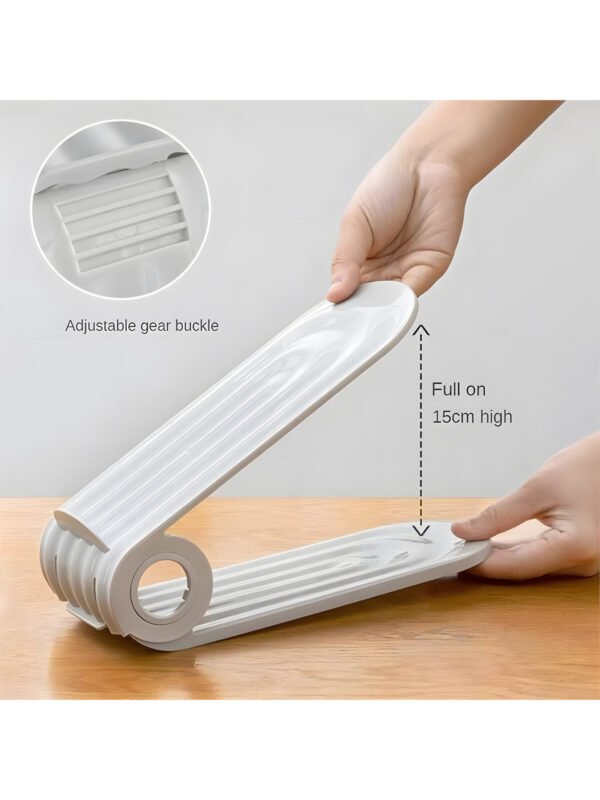 (5 PCS) Adjustable Shoe Organizer, Double Deck Shoe Stacker Space Saver, Non-Slip Shoe Holder for Closet Storage & Organization