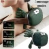 Wireless Neck and Shoulder Massager with Heat, 5-Finger Bionic Trapezius Massager, 3 Modes & Hot Compress, Lightweight Hands-Free Cordless Shiatsu Electric Massager for Pain Relief