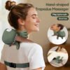Wireless Neck and Shoulder Massager with Heat, 5-Finger Bionic Trapezius Massager, 3 Modes & Hot Compress, Lightweight Hands-Free Cordless Shiatsu Electric Massager for Pain Relief