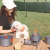 Portable Camping Gas Stove with Carrying Bag, Foldable Outdoor Cassette Burner for Hiking, Picnic & Camping
