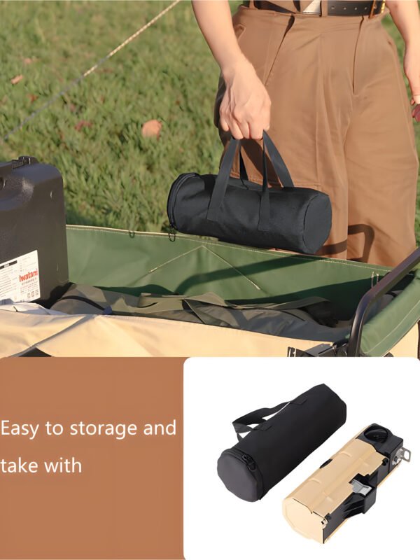 Portable Camping Gas Stove with Carrying Bag, Foldable Outdoor Cassette Burner for Hiking, Picnic & Camping