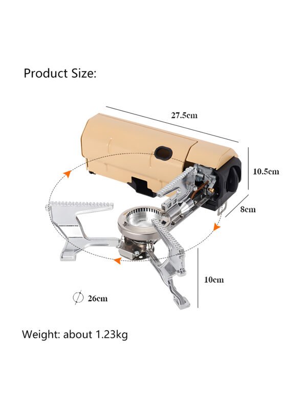 Portable Camping Gas Stove with Carrying Bag, Foldable Outdoor Cassette Burner for Hiking, Picnic & Camping