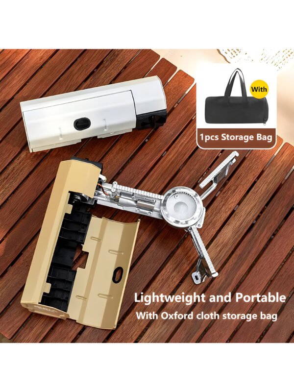 Portable Camping Gas Stove with Carrying Bag, Foldable Outdoor Cassette Burner for Hiking, Picnic & Camping