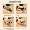 Portable Camping Gas Stove with Carrying Bag, Foldable Outdoor Cassette Burner for Hiking, Picnic & Camping