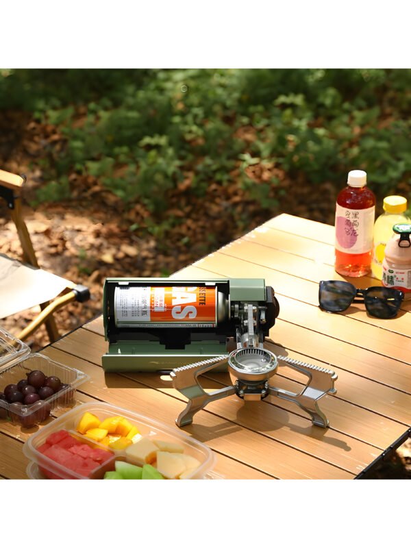 Portable Camping Gas Stove with Carrying Bag, Foldable Outdoor Cassette Burner for Hiking, Picnic & Camping
